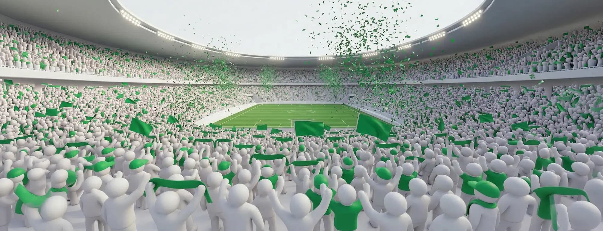 Tribuna llena de hinchas